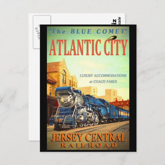 Het Briefkaart van de blauwe komeet (Voorkant / Achterkant)