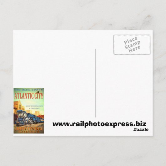 Het Briefkaart van de blauwe komeet (Achterkant)