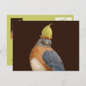 Het briefkaart van de blauwvogel schoonmaken (Voorkant / Achterkant)