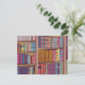 Het Briefkaart van de Boekenwurm (Staand voorkant)