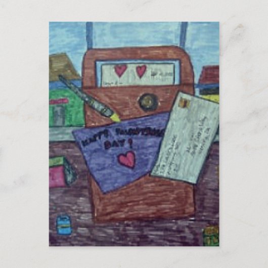 Het briefkaart van de Brief van de Valentijnsdag (Voorkant)