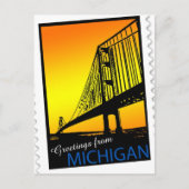 Het briefkaart van de Brug van Mackinac (Voorkant)