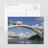 Het briefkaart van de Brug van Porto Arrábida (Voorkant / Achterkant)