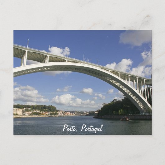 Het briefkaart van de Brug van Porto Arrábida (Voorkant)