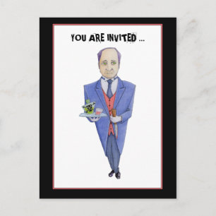 Het Briefkaart van de Butler Murder Mystery Uitnod