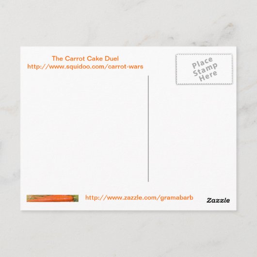 Het Briefkaart van de Cake van de Appelmoes van de (Achterkant)