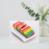 Het Briefkaart van de Cake van de regenboog (Staand voorkant)