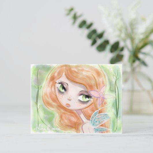 Het briefkaart van de CARTOON van de FEE (Staand voorkant)