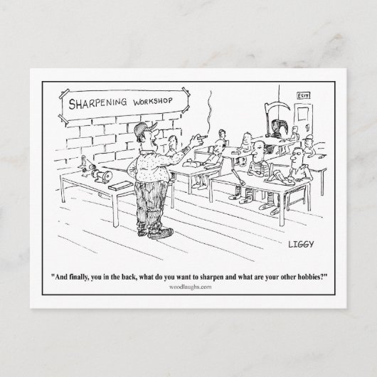 Het Briefkaart van de Cartoon van de Workshop dele (Voorkant)