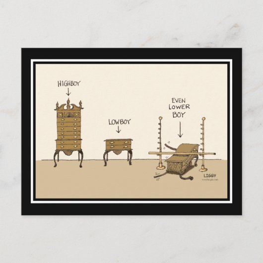 Het Briefkaart van de Cartoon van Lowboy (Voorkant)