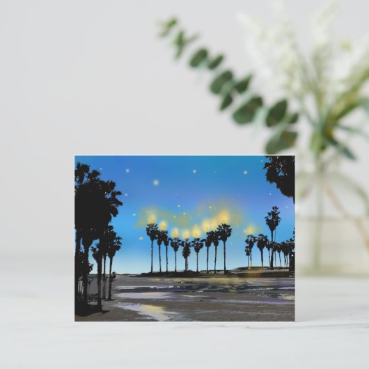 Het Briefkaart van de Chanoeka van het Strand van (Staand voorkant)