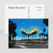 Het Briefkaart van de Chanoeka van het Strand van (Voorkant / Achterkant)