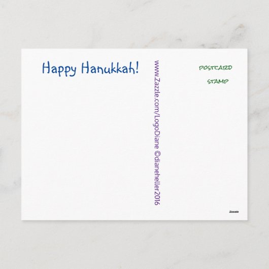 Het Briefkaart van de Chanoeka van het Strand van (Achterkant)