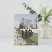 Het Briefkaart van de Dag van de School van Amish (Staand voorkant)