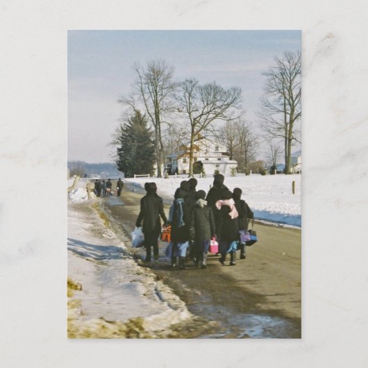 Het Briefkaart van de Dag van de School van Amish (Voorkant)