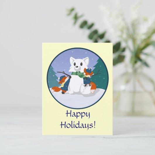 Het Briefkaart van de Dag van de Sneeuw van (Staand voorkant)