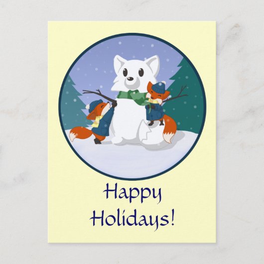 Het Briefkaart van de Dag van de Sneeuw van (Voorkant)