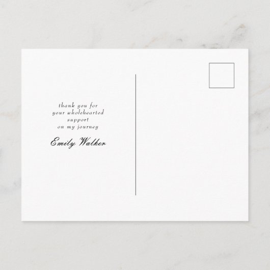 Het briefkaart van de de aankondigingsfoto van het (Achterkant)