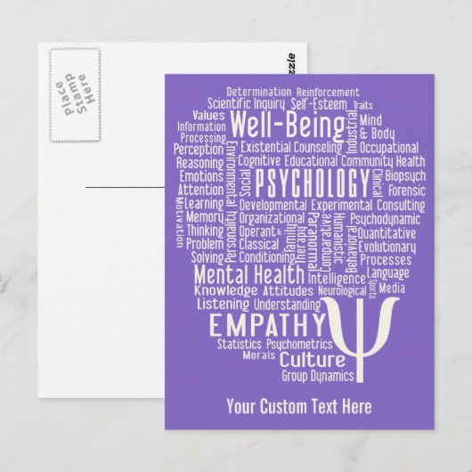 Het briefkaart van de de douanekleur van de Wolk (Voorkant / Achterkant)