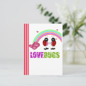 Het Briefkaart van de de insectenValentijnsdag van (Staand voorkant)