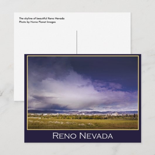 Het briefkaart van de de machtswolk van Reno (Voorkant / Achterkant)