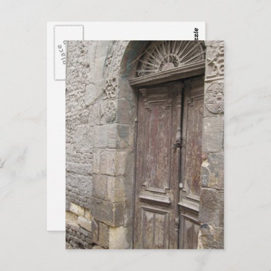 Het briefkaart van de Deur van de Architectuur van (Voorkant / Achterkant)