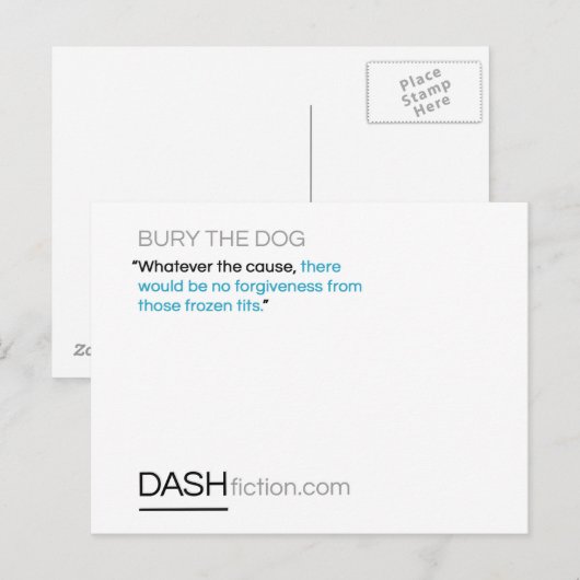 Het Briefkaart van de Dog begraven (Voorkant / Achterkant)