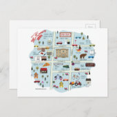 Het briefkaart van de Downtown McKinney Texas (Voorkant / Achterkant)