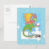 Het Briefkaart van de Draak van de sneeuw (Voorkant / Achterkant)