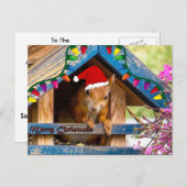 Het Briefkaart van de Eekhoorn van Kerstmis (Voorkant / Achterkant)