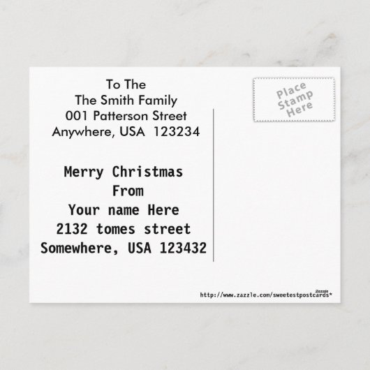 Het Briefkaart van de Eekhoorn van Kerstmis (Achterkant)