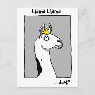 Het Briefkaart van de eend van de Lama van de lama