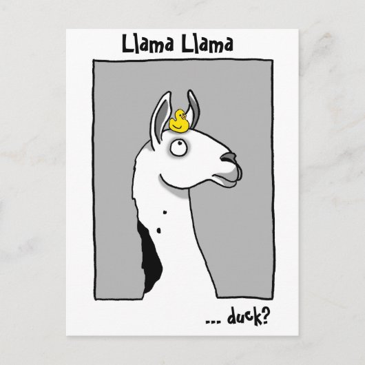 Het Briefkaart van de eend van de Lama van de lama (Voorkant)