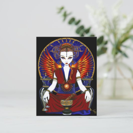 Het Briefkaart van de Engel van de Brand van de (Staand voorkant)