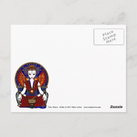 Het Briefkaart van de Engel van de Brand van de (Achterkant)