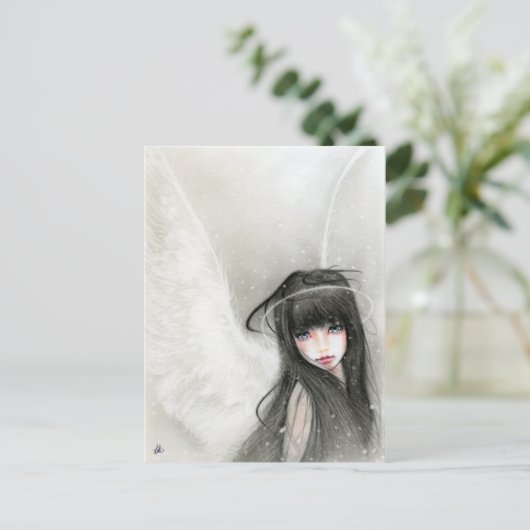 Het Briefkaart van de Engel van de sneeuw (Staand voorkant)