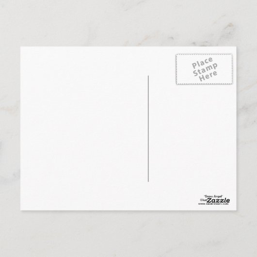 Het Briefkaart van de Engel van de sneeuw (Achterkant)