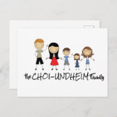 Het Briefkaart van de familie Choi-Undheim (Voorkant / Achterkant)