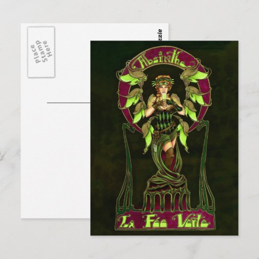 Het Briefkaart van de Fee van de alsem (Voorkant / Achterkant)