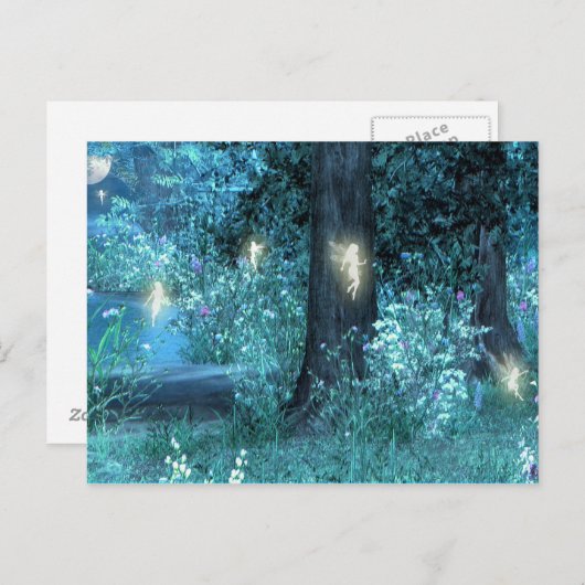 Het Briefkaart van de Fee van de tuin (Voorkant / Achterkant)