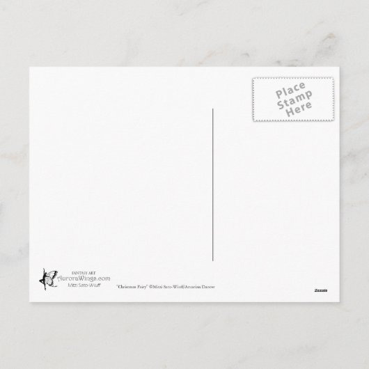 Het Briefkaart van de Fee van Kerstmis (Achterkant)