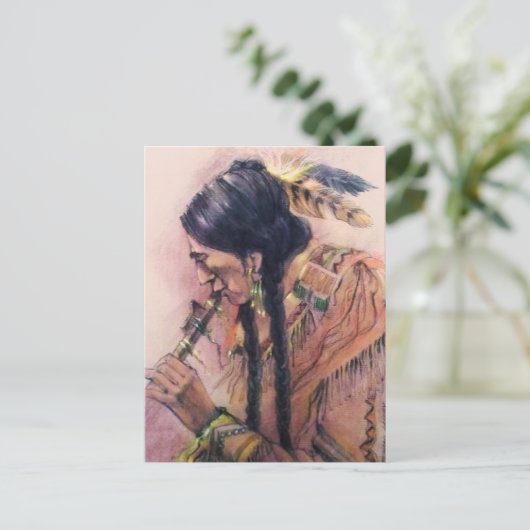 Het Briefkaart van de fluitspeler (Staand voorkant)