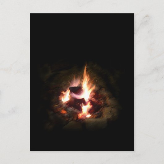 Het Briefkaart van de Foto van het Kampvuur van de (Voorkant)