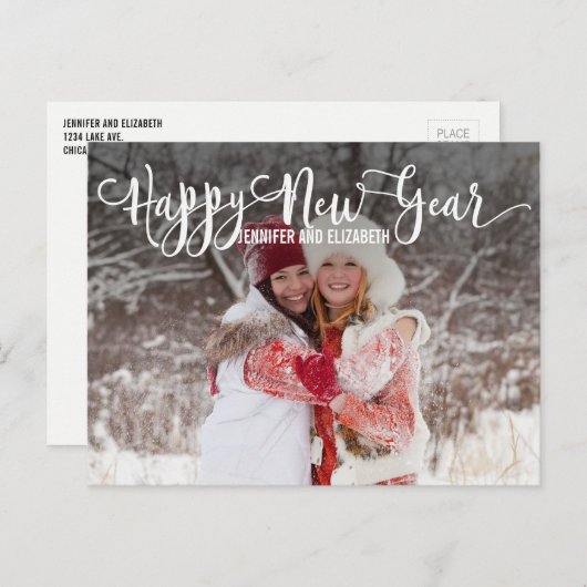 Het Briefkaart van de Foto van het Moderne Manuscr (Voorkant / Achterkant)