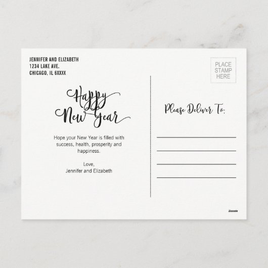 Het Briefkaart van de Foto van het Moderne Manuscr (Achterkant)