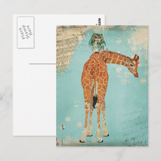 Het Briefkaart van de GIRAFFE & van de UIL (Voorkant / Achterkant)