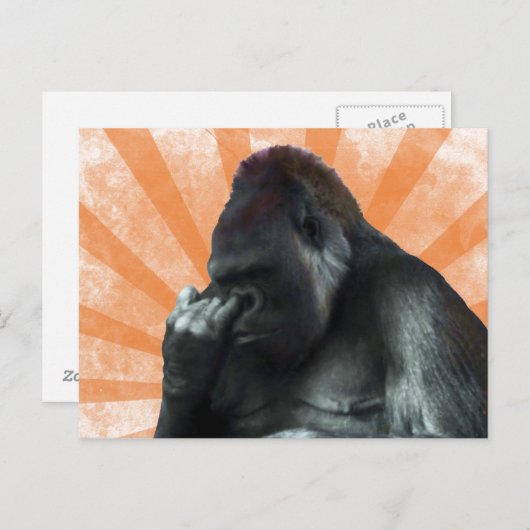 Het Briefkaart van de gorilla (Voorkant / Achterkant)