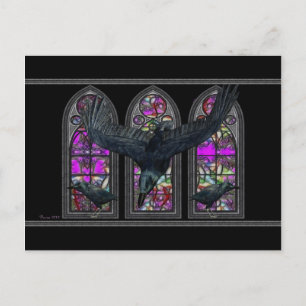 Het Briefkaart van de Gothische Kunst van Ravens