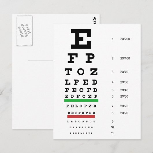 Het Briefkaart van de Grafiek van het Oog van (Voorkant / Achterkant)