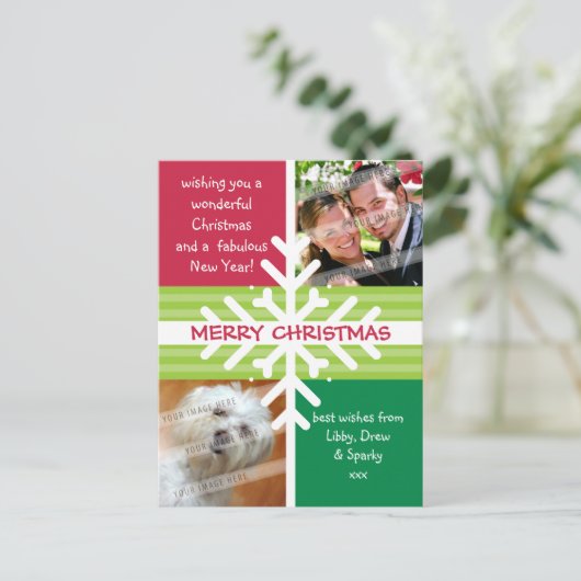 HET BRIEFKAART VAN DE GROET VAN DE FOTO:: (Staand voorkant)